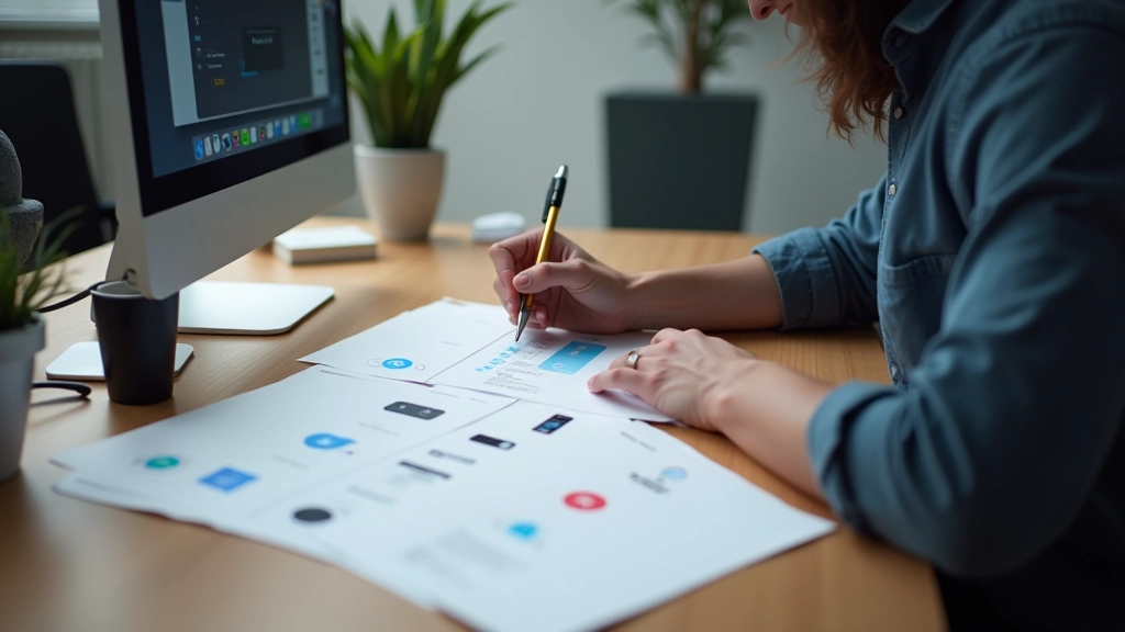 Animated mockup showing six different button hover effects simultaneously: color shift, lift effect, underline reveal, scale pulse, icon shift, and opacity fade