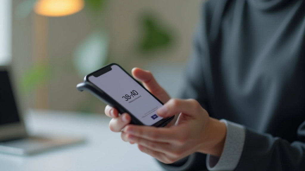 Mobile phone showing skeleton screen loading state with placeholder content areas