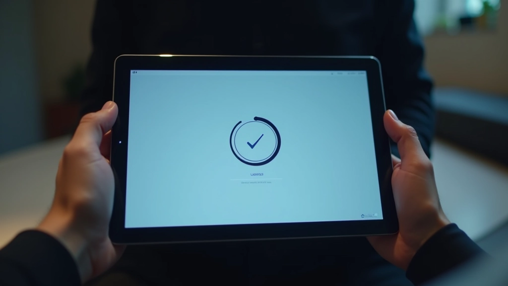 Three different loading animation patterns displayed side by side on a tablet screen